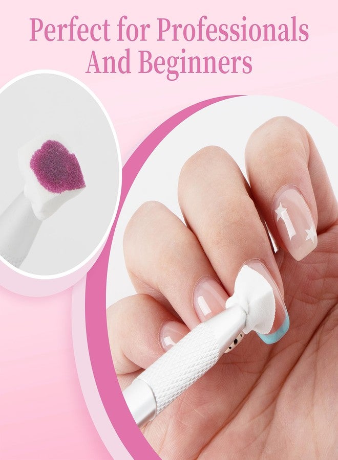 RAQEHO Nail Sponges Refills for Ombre - 100PCS Mini Ombre Nail Sponge Bulk (without Tool) Nail Art Sponge Refill Aura Nail Art Accessories Gradient Nail Tools for Professional Beginners Home Salon Use - Image 4